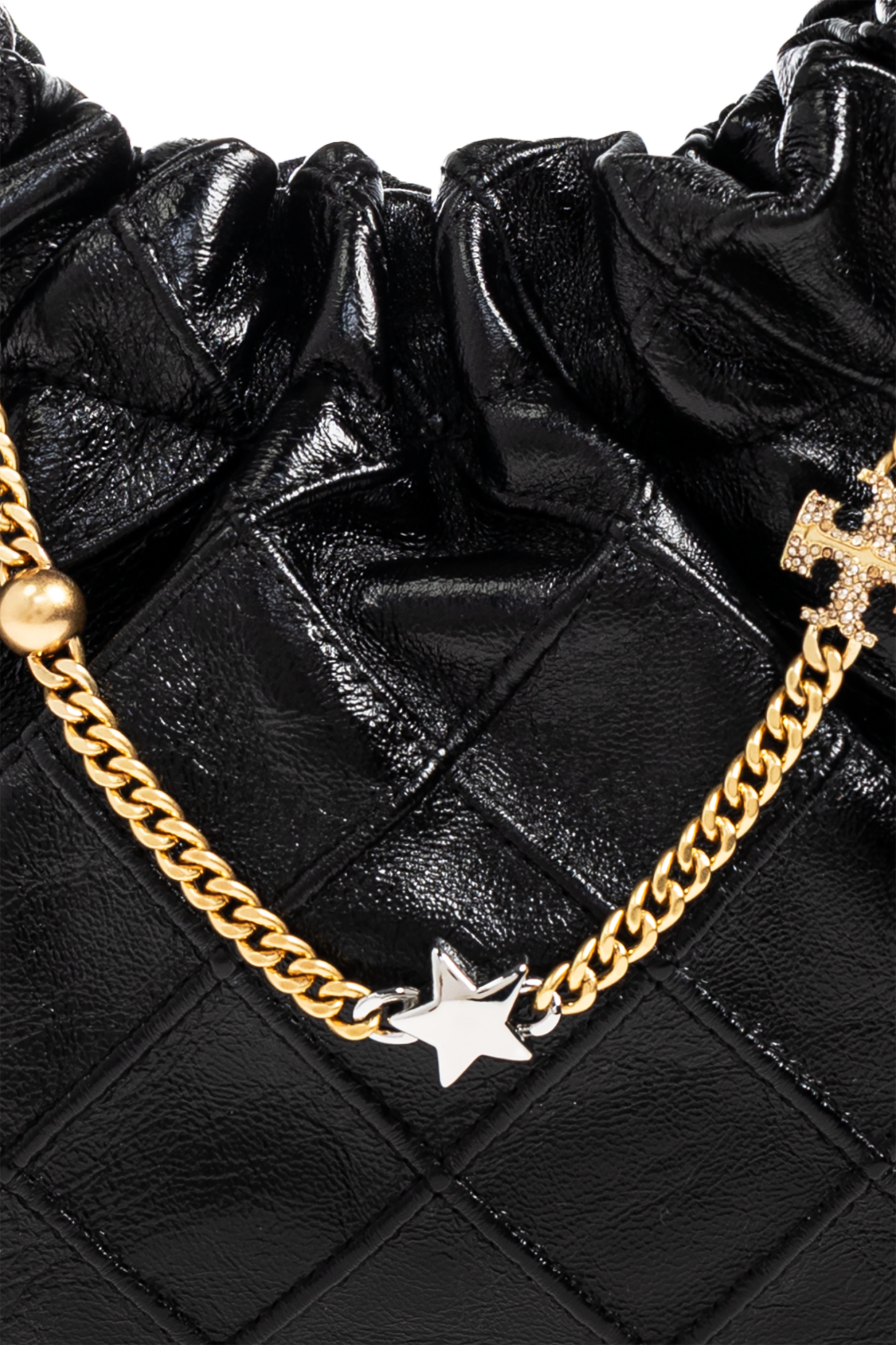 Tory Burch トリーバーチ ショルダーバッグ Fleming mini NEW Tory Burch Fleming Black Leather Double Zip Mini Shoulder
